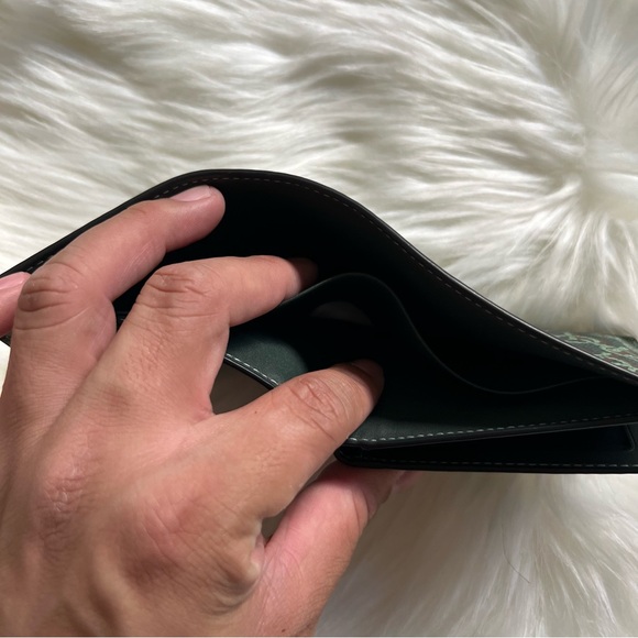 Coach Green Signature Mens Billfold Wallet - Picture 5 of 5